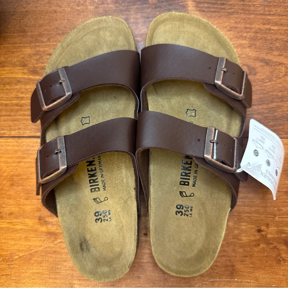 Birkenstock Dark Brown Arizona Sandals EU39 Reg EUC